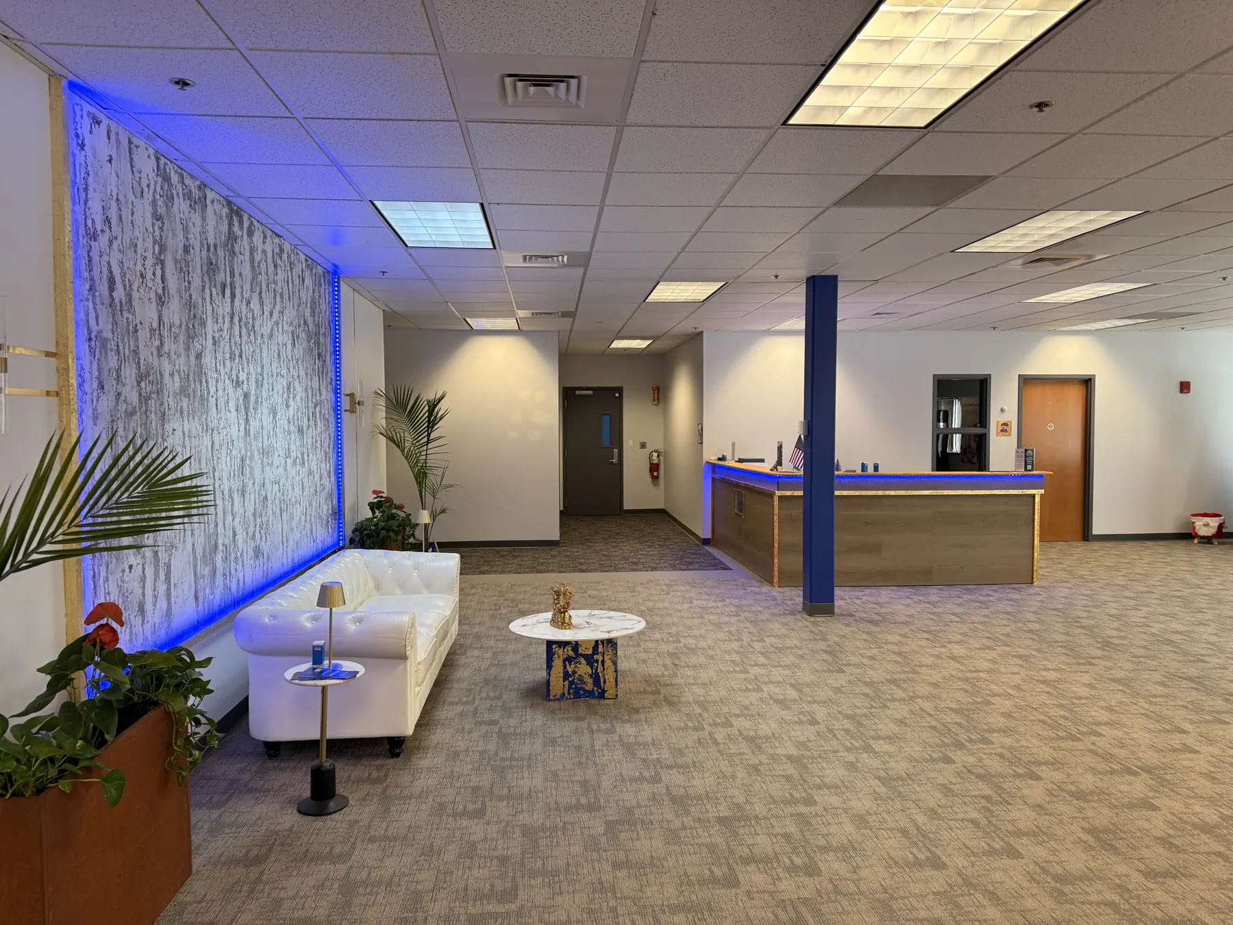 Recepção da sede do BEZ GROUP em Marlborough